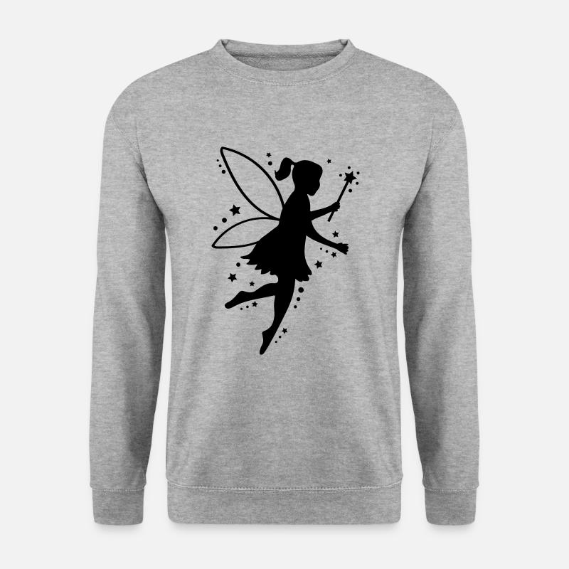 silhouette elfe de fée - Sweat-shirt Unisexe - gris chiné