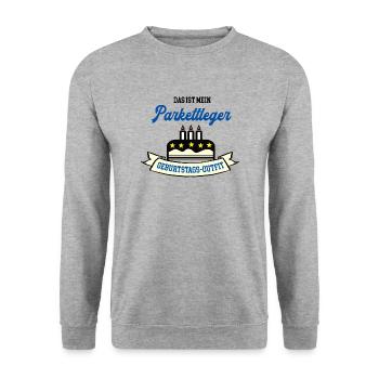 Geburtstag Parkettleger Bodenleger Tischler Chef - Unisex Pullover - Weißgrau meliert - Vorne - Alina (178cm) & Michal (187cm)
