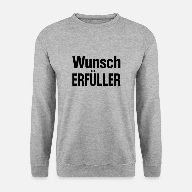 Wunscherfüller - Unisex Pullover - Weißgrau meliert