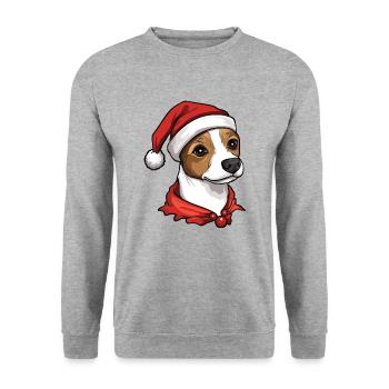 Dogs Christmas - Unisex Sweatshirt - salt & pepper - Front - Alina (178cm) & Michal (187cm)