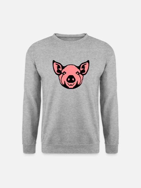 head pig pig face 8 - Unisex Sweatshirt - salt & pepper