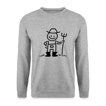 Bauer - Line - Unisex Pullover - Weißgrau meliert - Vorne - Alina (178cm) & Michal (187cm)