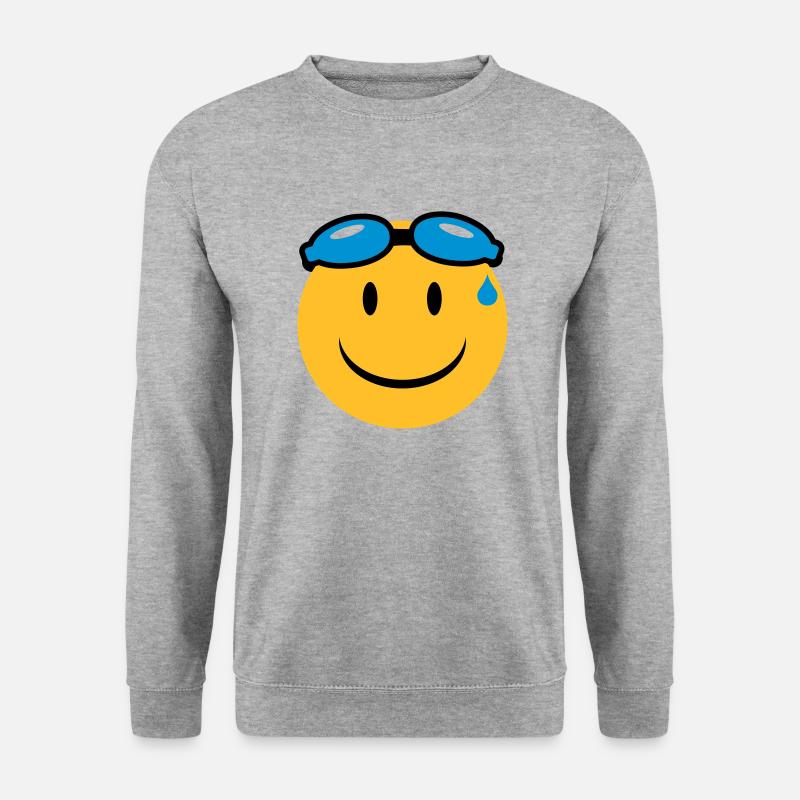 schwimmen - Unisex Pullover - Weißgrau meliert