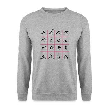 Yoga - Unisex Pullover - Weißgrau meliert - Vorne - Alina (178cm) & Michal (187cm)