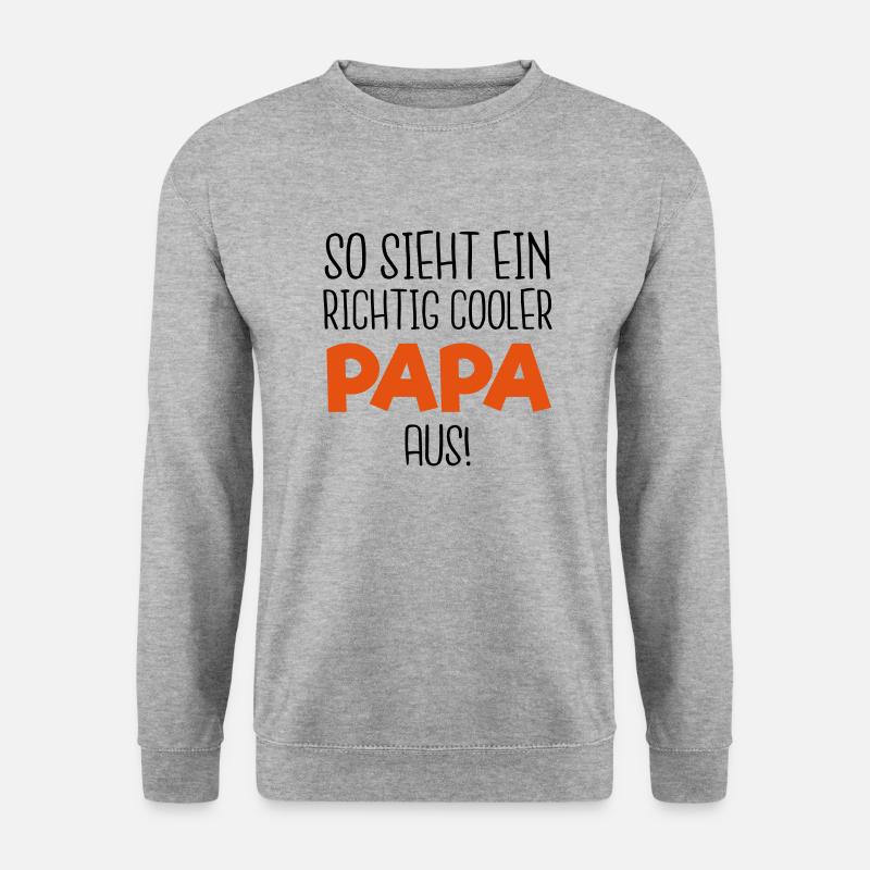 Cooler PAPA - Unisex Pullover - Weißgrau meliert