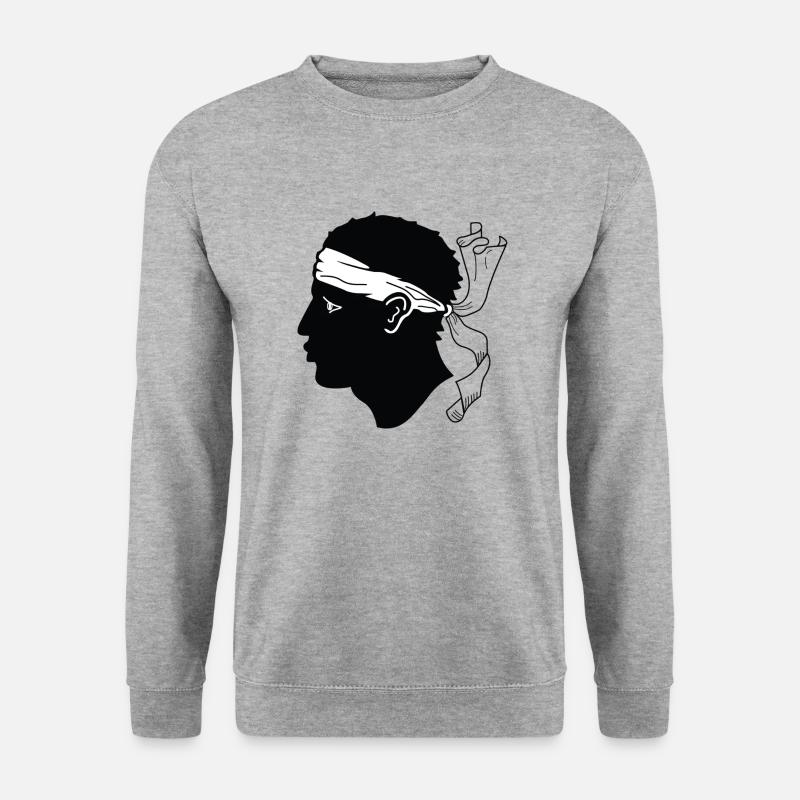 Korsika! - Unisex Pullover - Weißgrau meliert
