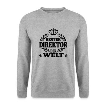 Bester direktor der welt - Unisex Pullover - Weißgrau meliert - Vorne - Alina (178cm) & Michal (187cm)
