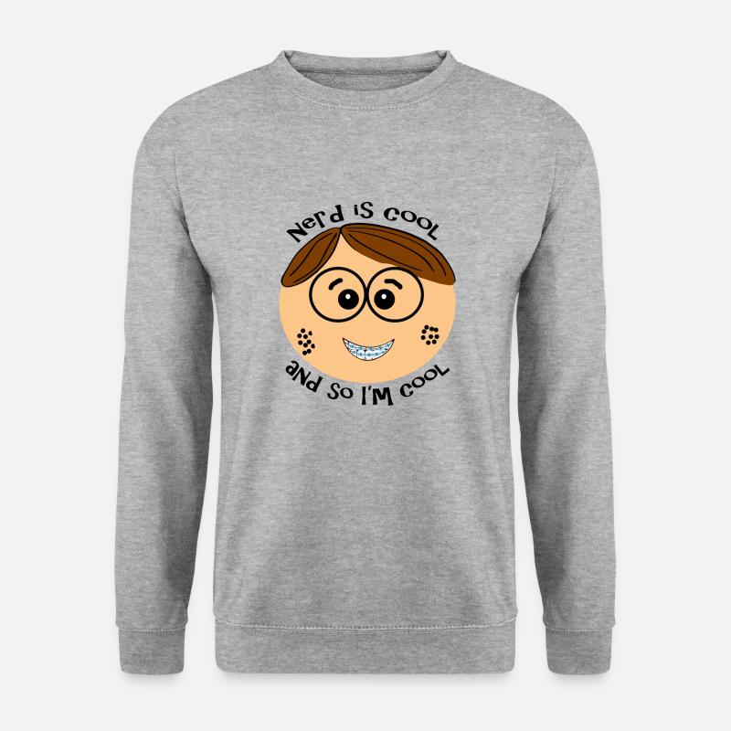 Nerd Geek - Unisex Pullover - Weißgrau meliert