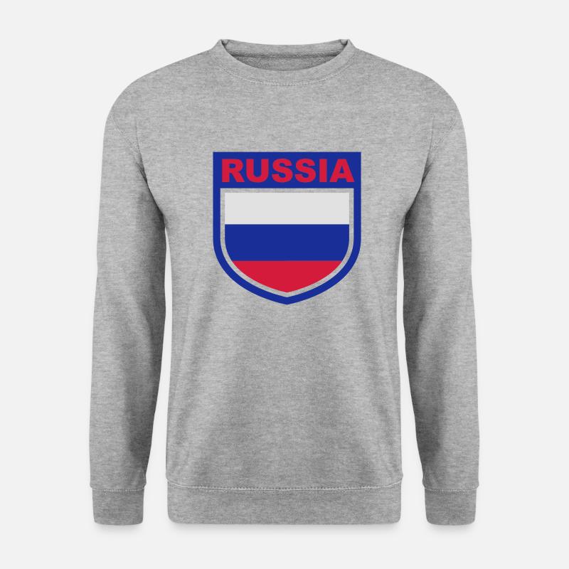 russia_emblem - Unisex Pullover - Weißgrau meliert