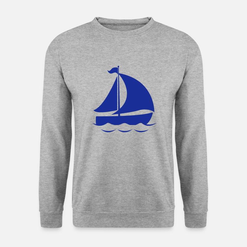 Schiff - Unisex Pullover - Weißgrau meliert