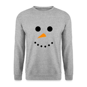 shirt de Noël - Sweat-shirt Unisexe - gris chiné - Devant - Alina (178cm) & Michal (187cm)