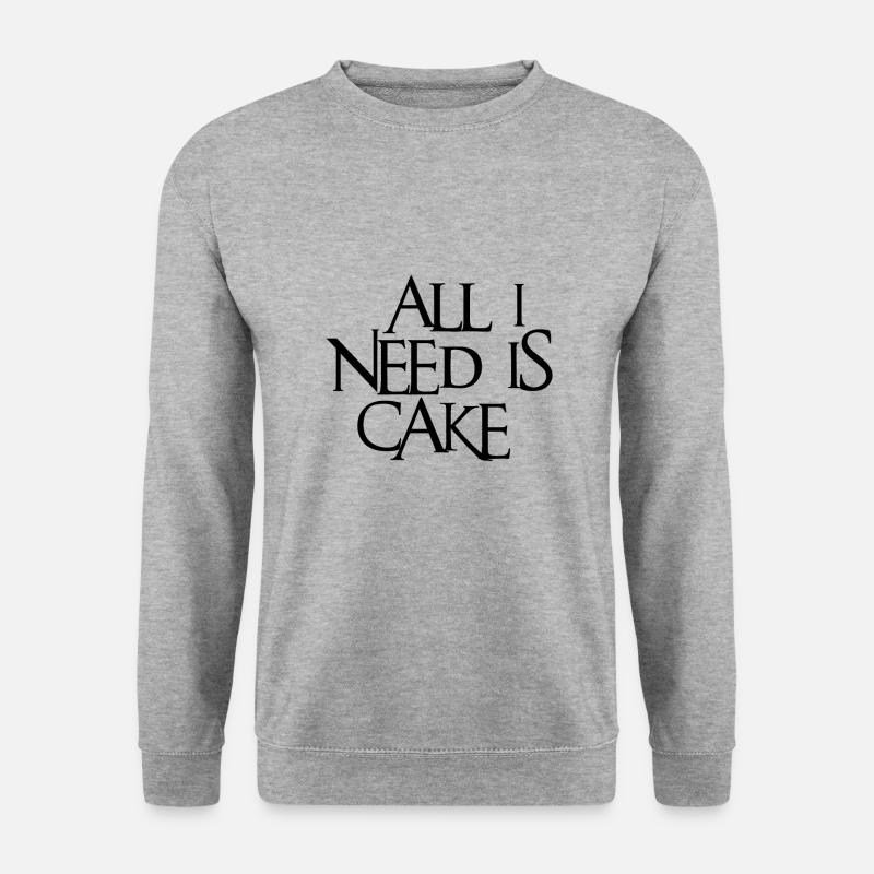 Kuchen - Unisex Pullover - Weißgrau meliert