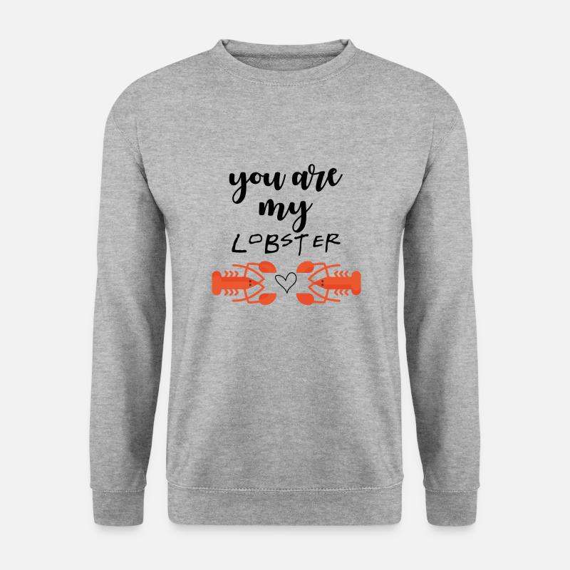 Du bist mein Hummer - Unisex Pullover - Weißgrau meliert