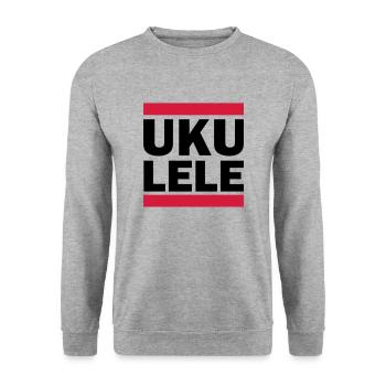 UKULELE - Sweat-shirt Unisexe - gris chiné - Devant - Alina (178cm) & Michal (187cm)