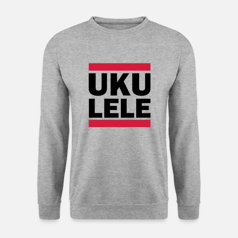 UKULELE - Unisex Pullover - Weißgrau meliert