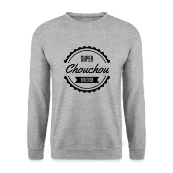 super chouchou for ever - Sweat-shirt Unisexe - gris chiné - Devant - Alina (178cm) & Michal (187cm)