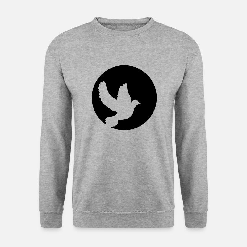 Taube - Unisex Pullover - Weißgrau meliert