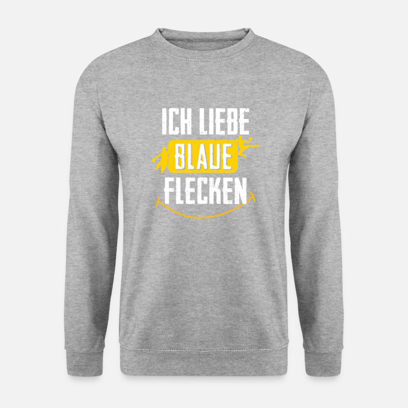 Handball Blaue Flecken - Unisex Pullover - Weißgrau meliert