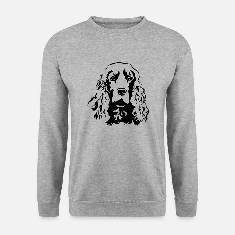 Cocker Spaniel head - Unisex Sweatshirt - salt & pepper