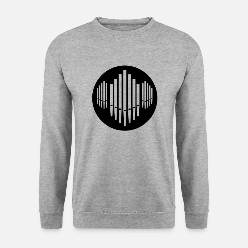 Orgel - Unisex Pullover - Weißgrau meliert