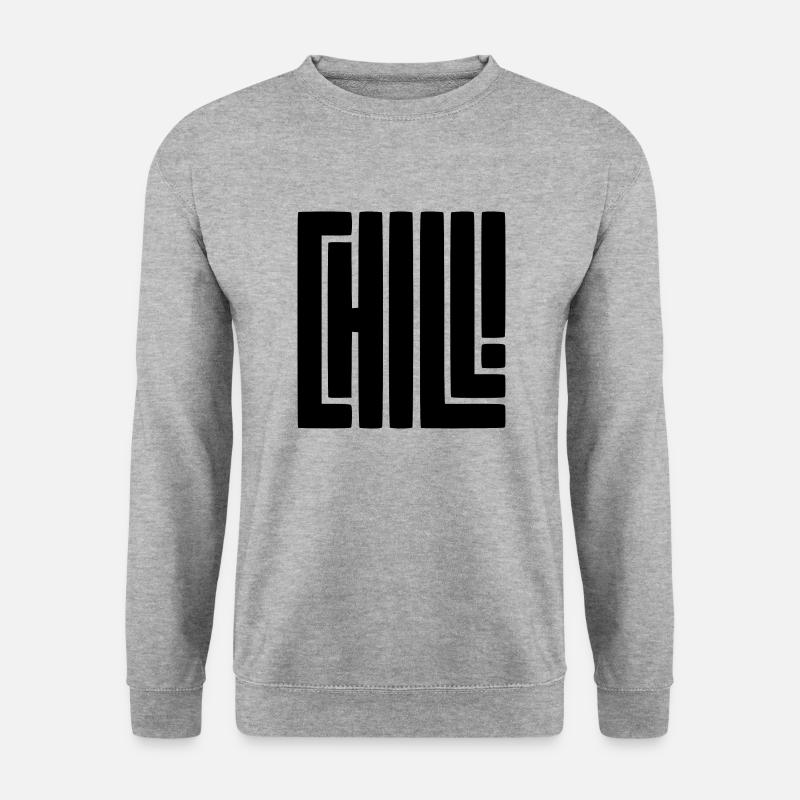 Chill! - Unisex Pullover - Weißgrau meliert