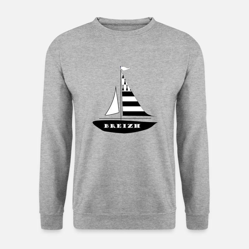 Breizh Boot - Unisex Pullover - Weißgrau meliert