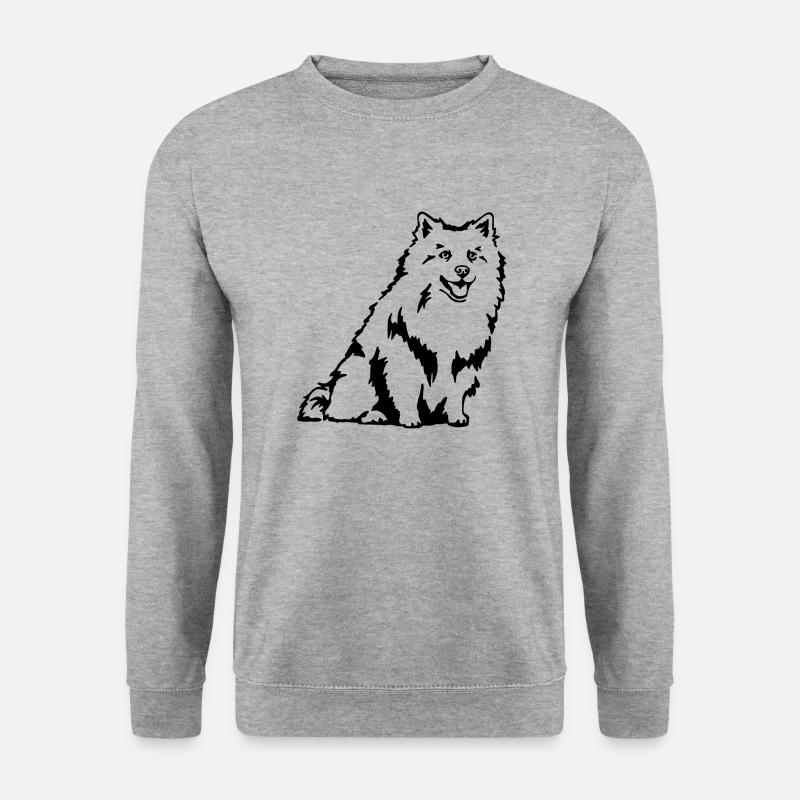Deutscher Spitz - Unisex Pullover - Weißgrau meliert