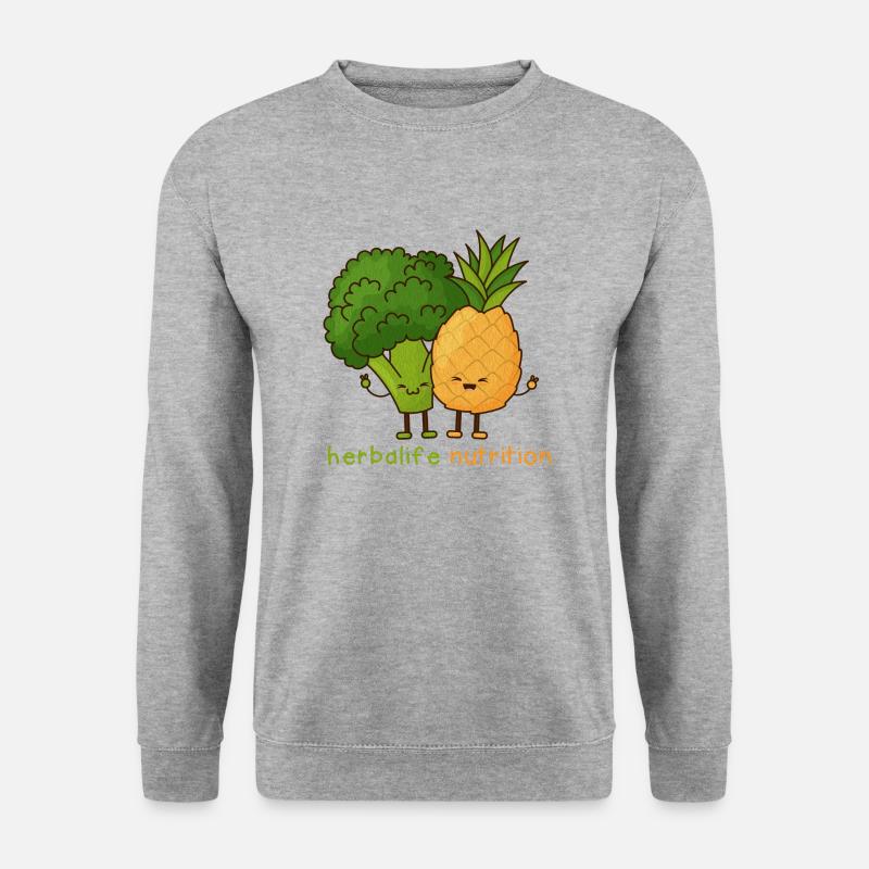 lustige Herbalife Ernährung - Unisex Pullover - Weißgrau meliert
