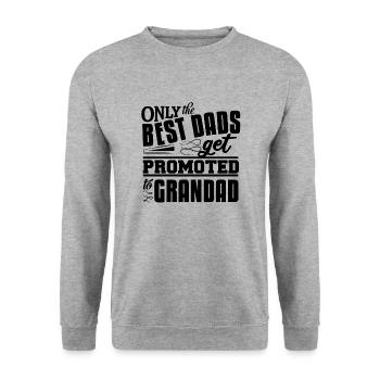 GRANDAD BLACK - Unisex Sweatshirt - salt & pepper - Front - Alina (178cm) & Michal (187cm)