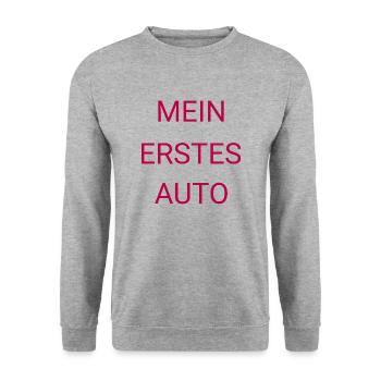 Führerschein Auto Wagen Fahrzeug Fahren - Unisex Pullover - Weißgrau meliert - Vorne - Alina (178cm) & Michal (187cm)