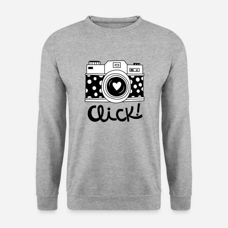 click - Unisex Pullover - Weißgrau meliert