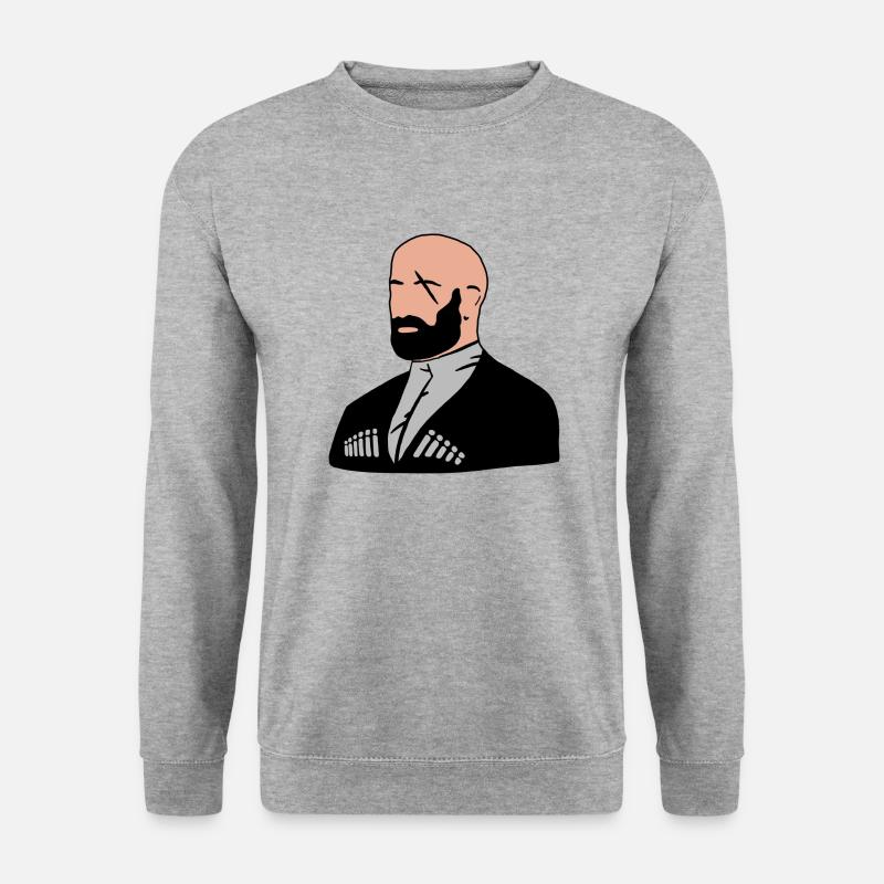 BAYSANGUR Portrait - Unisex Pullover - Weißgrau meliert