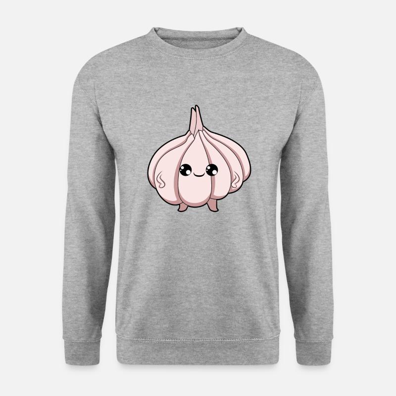 Knoblauch - Unisex Pullover - Weißgrau meliert
