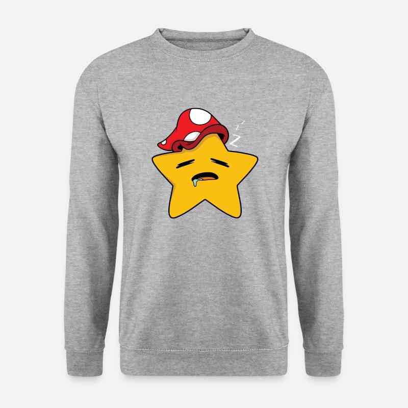 Stern Schlafen - Unisex Pullover - Weißgrau meliert