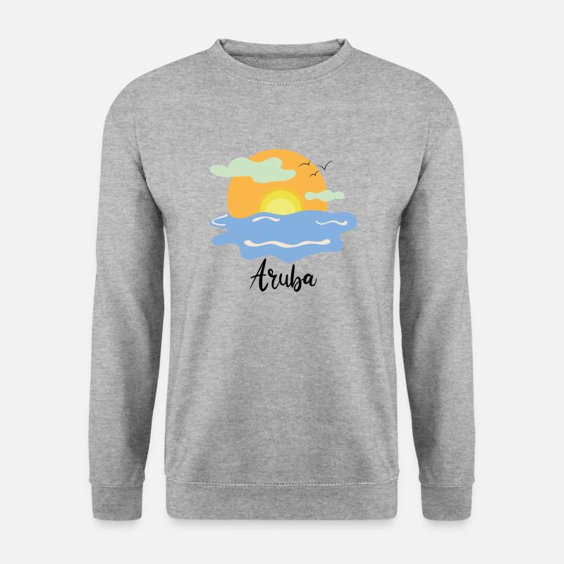 aruba - Unisex Pullover - Weißgrau meliert