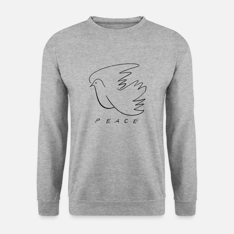 Friedenstaube - Unisex Pullover - Weißgrau meliert