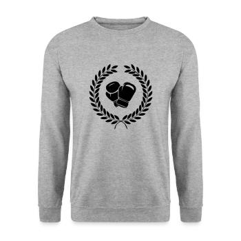 Boxing - Unisex Pullover - Weißgrau meliert - Vorne - Alina (178cm) & Michal (187cm)
