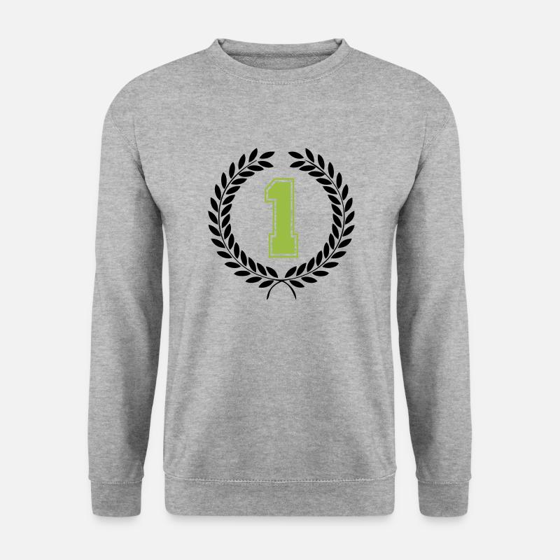 1 - Unisex Pullover - Weißgrau meliert