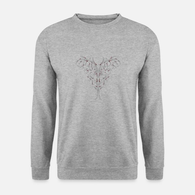 Butterfly - Unisex Pullover - Weißgrau meliert