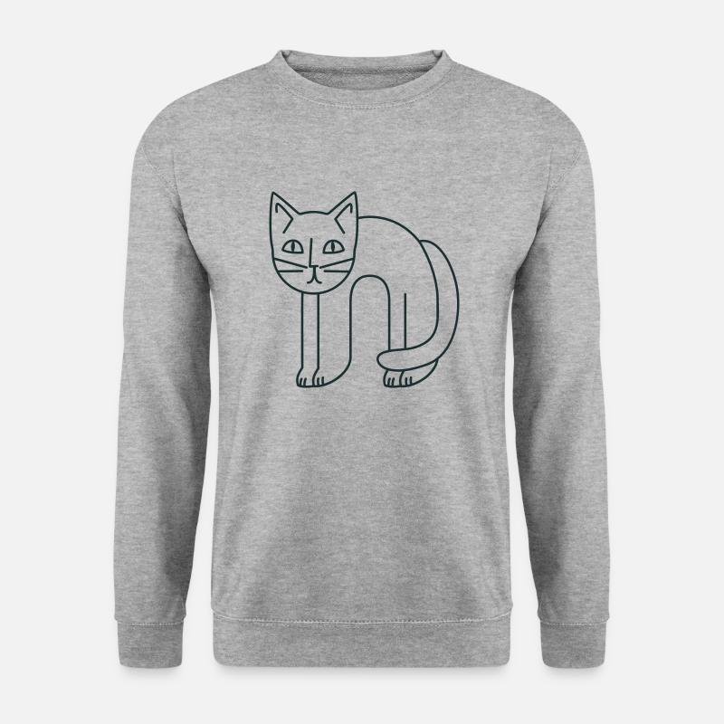 Chat flexi suspendu - Sweat-shirt Unisexe - gris chiné