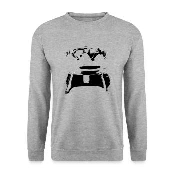 Symbole d’anniversaire du roi de la couronne reine dessiné vecteur - Sweat-shirt Unisexe - gris chiné - Devant - Alina (178cm) & Michal (187cm)