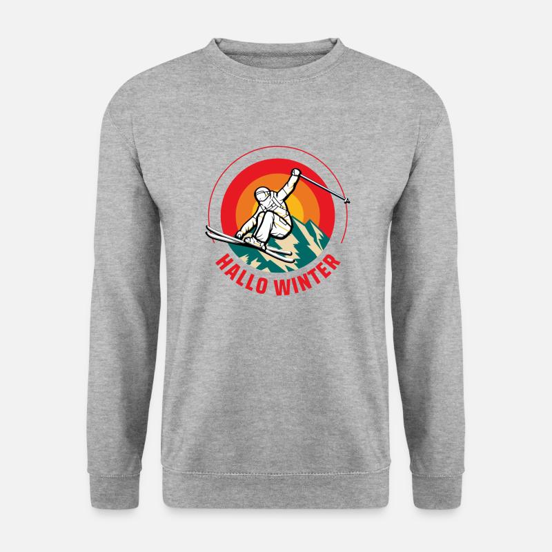 Hallo Winter - Unisex Pullover - Weißgrau meliert