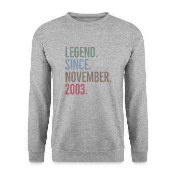 Légende depuis novembre 2003 - Sweat-shirt Unisexe - gris chiné - Devant - Alina (178cm) & Michal (187cm)