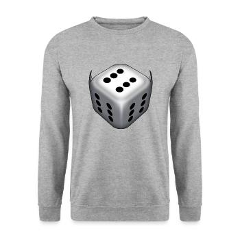 666 - Unisex Sweatshirt - salt & pepper - Front - Alina (178cm) & Michal (187cm)