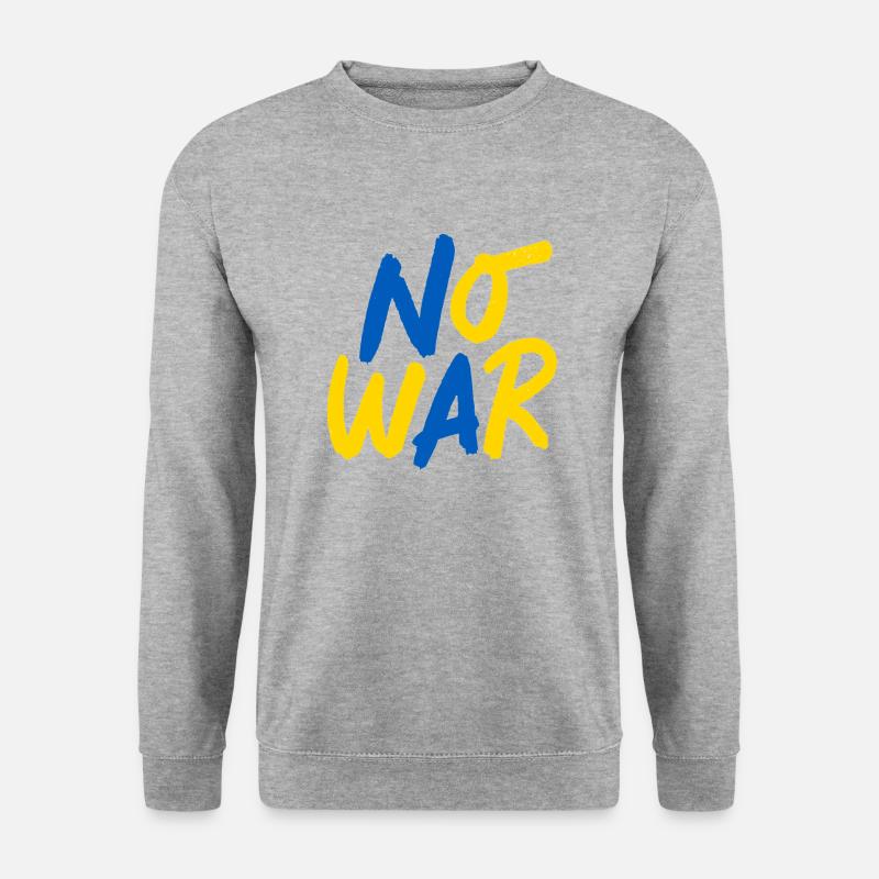 no war - Unisex Pullover - Weißgrau meliert