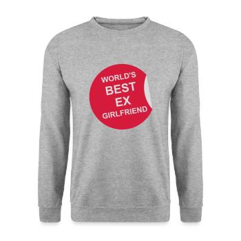 worlds best ex girlfriend - Unisex Pullover - Weißgrau meliert - Vorne - Alina (178cm) & Michal (187cm)