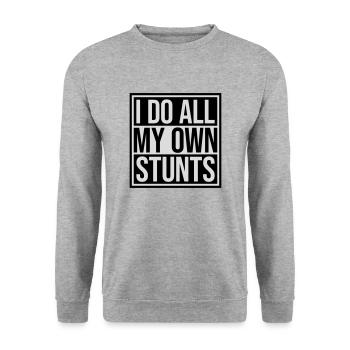 Toutes mes propres cascades - Sweat-shirt Unisexe - gris chiné - Devant - Alina (178cm) & Michal (187cm)