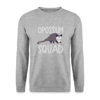 Opossum Squad Cute Possum Ironic Saying Wildlife - Sweat-shirt Unisexe - gris chiné - Devant - Alina (178cm) & Michal (187cm)