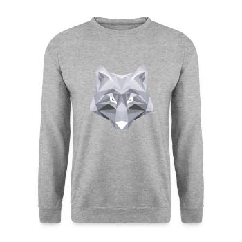 Wolf Art, animaux sauvages colorés, loups - Sweat-shirt Unisexe - gris chiné - Devant - Alina (178cm) & Michal (187cm)