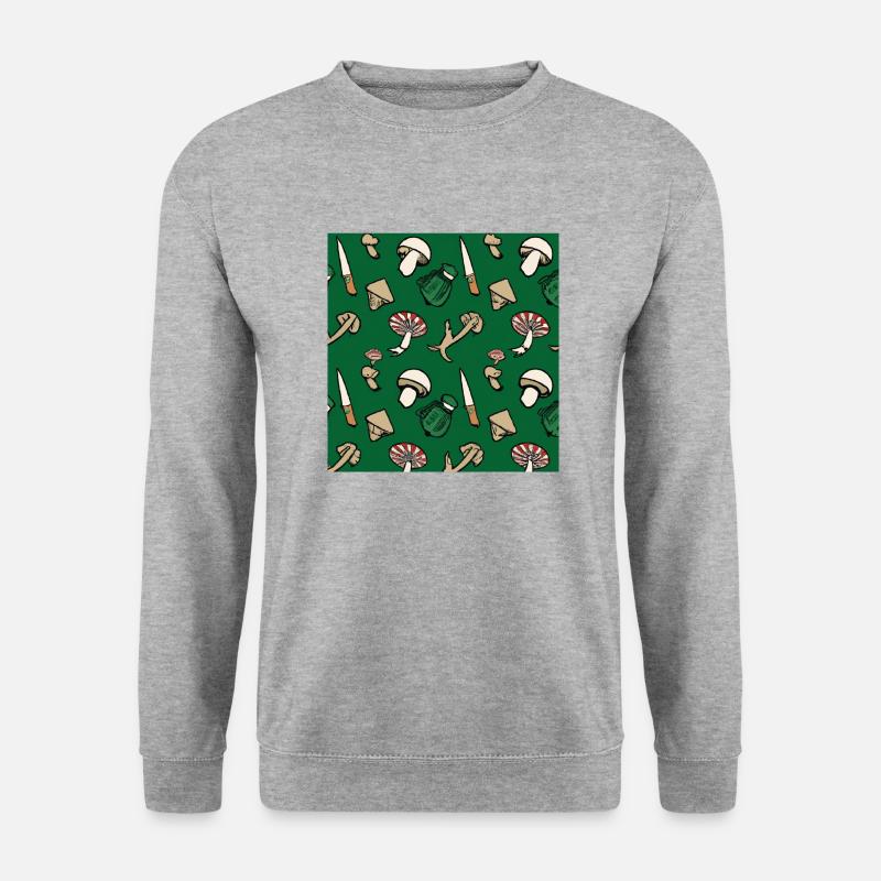 Pattern with mushrooms - Unisex Sweatshirt - salt & pepper